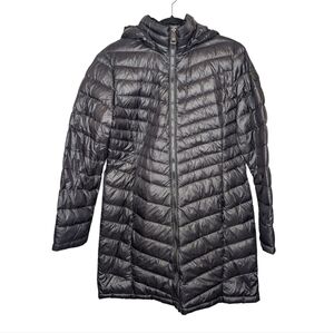 Andrew Marc Black Premium Down Filled Puffer Packable Coat Zip Pocket Large